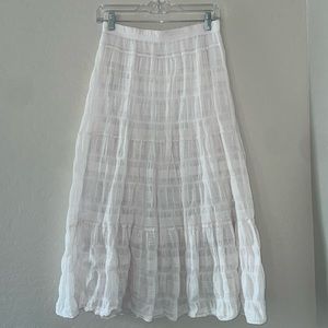 Max studio long white skirt